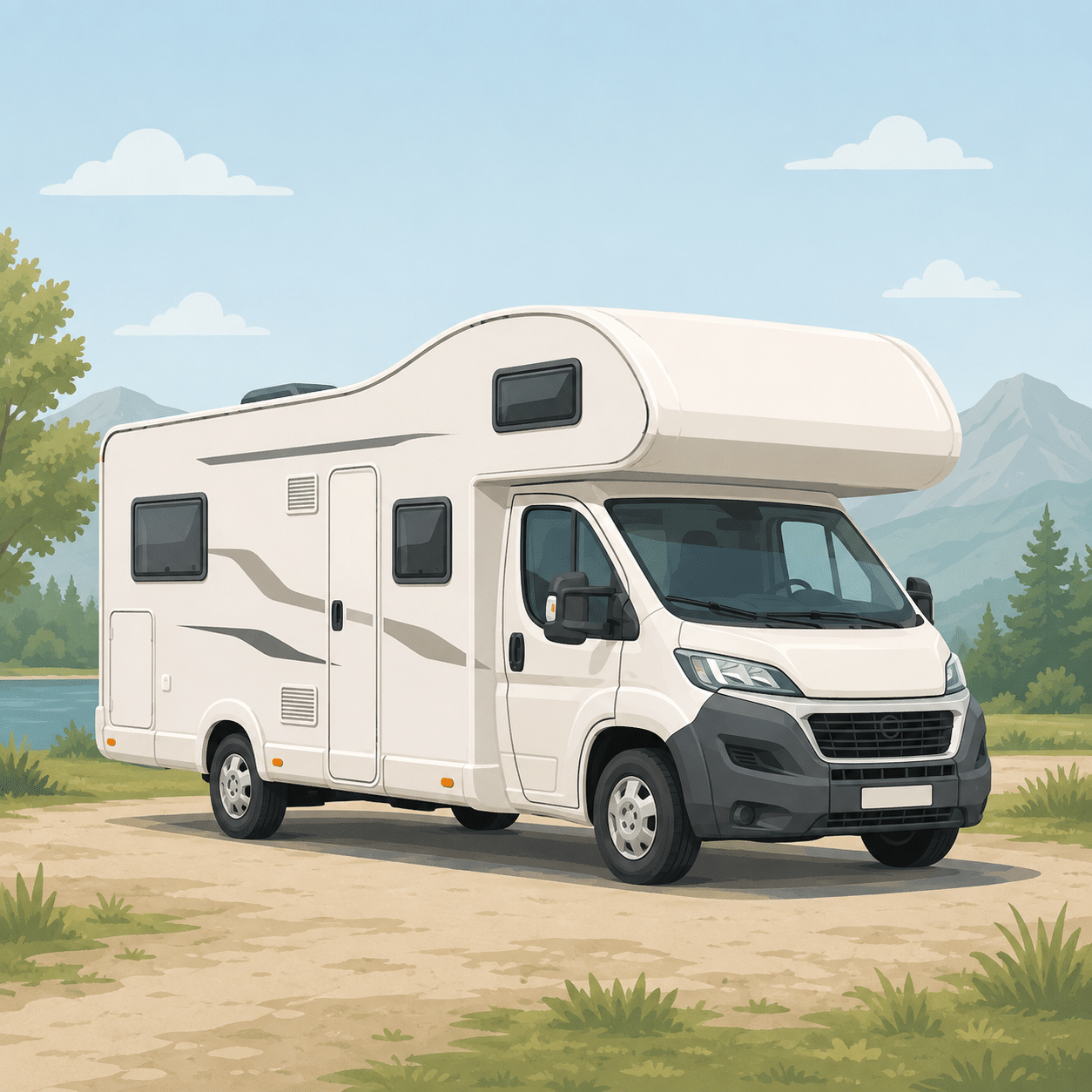 Alkoofcamper voor motor- en onderstelonderhoud bij De Campingwinkel