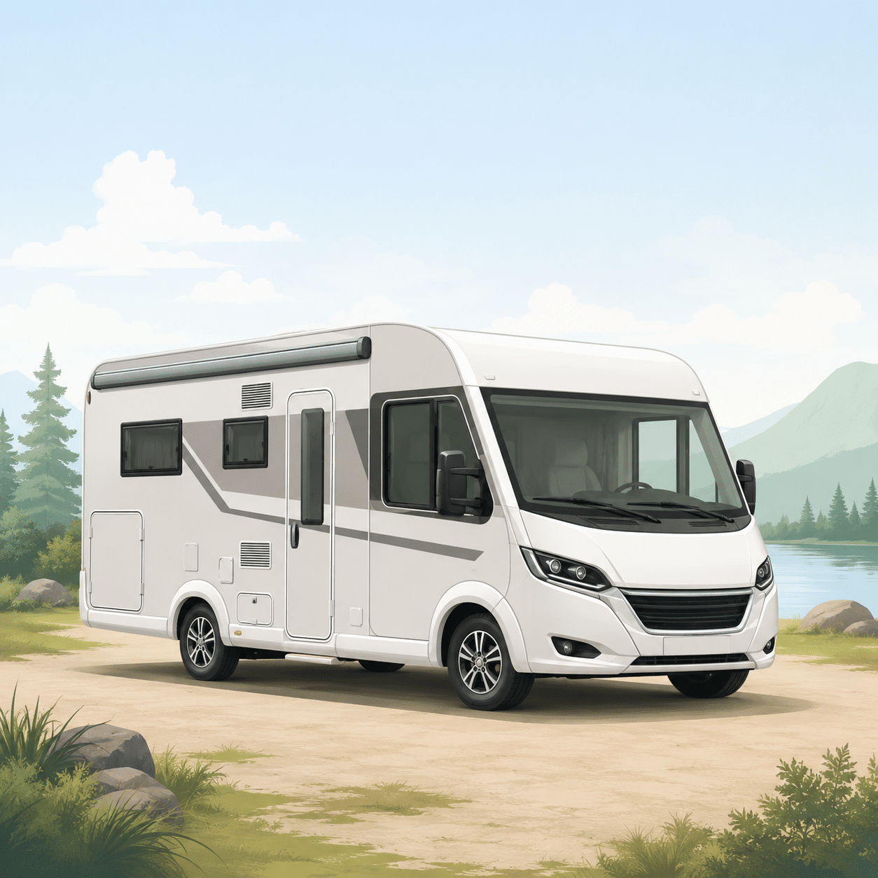 Semi-integraal camper voor motor- en onderstelonderhoud bij De Campingwinkel